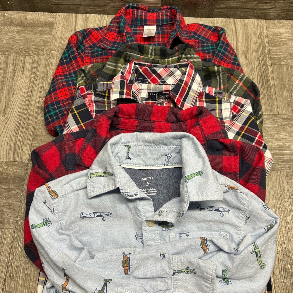 Bundle of 2T Button-Up Long Sleeve